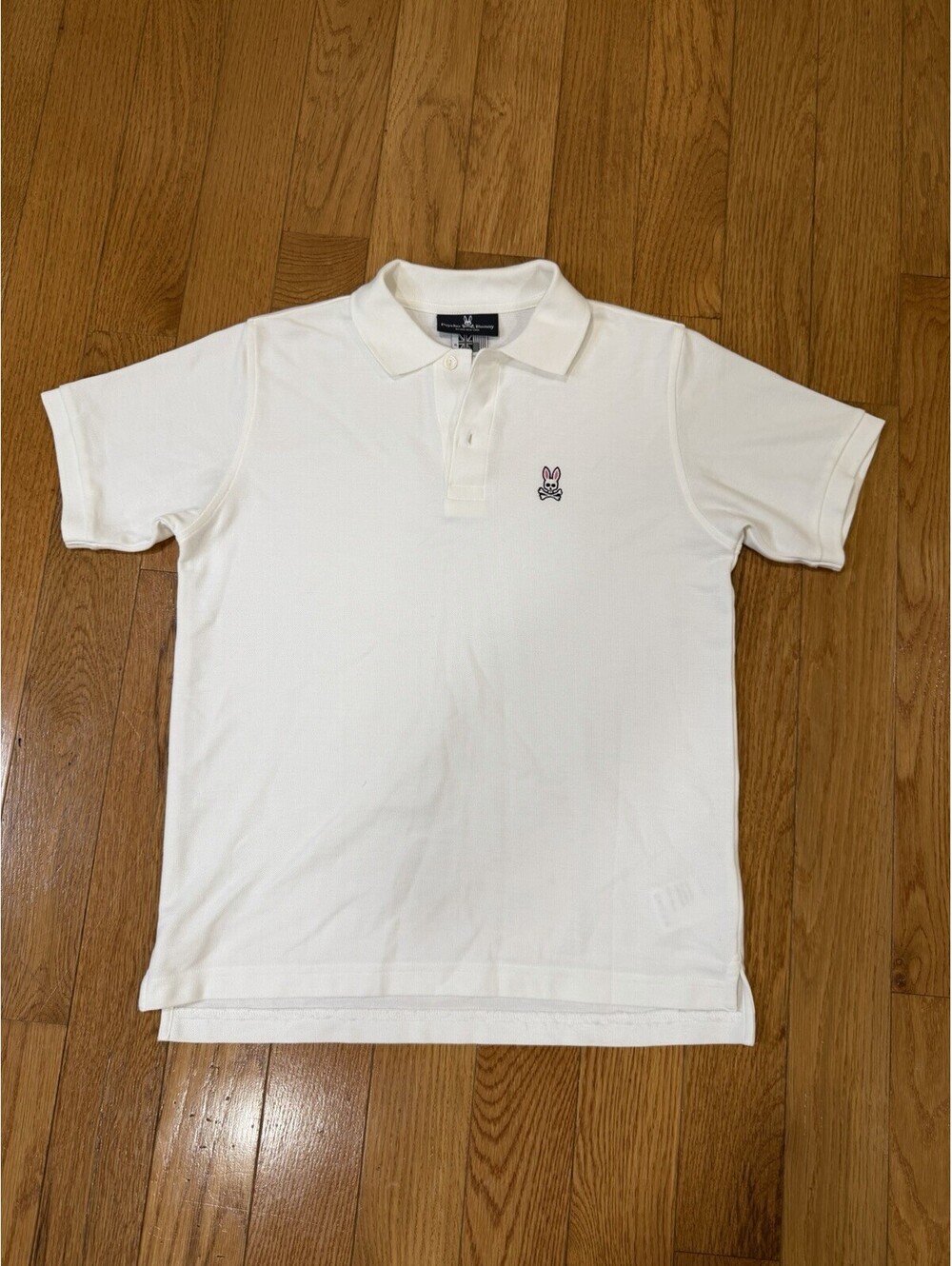 Size US XL Women’s Psycho Bunny Polo Shirt 5 Off White Collared Short Sleeve